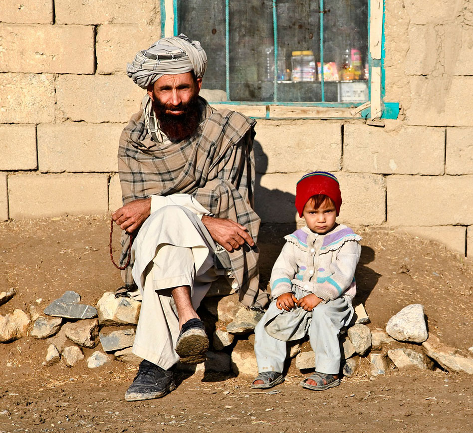 Father-and-Son-Refugees Father and Son waiting