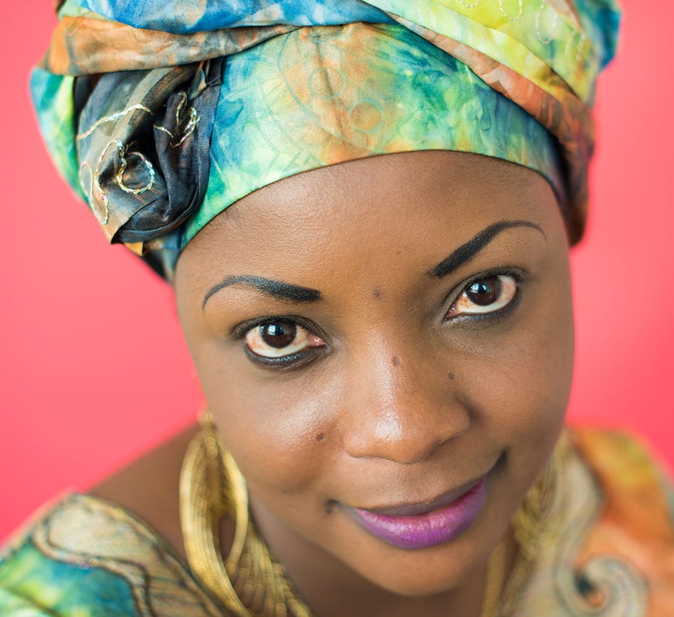 Female-Resettled-Refugee Female in Traditional African Dress