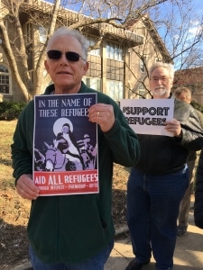 carrying poster